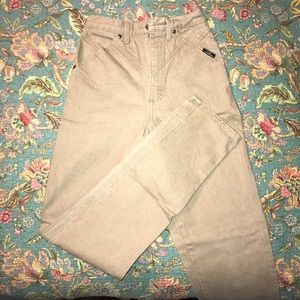 Ozark Mountain tan high waisted bareback jeans
